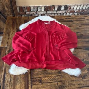 Chico's Scarlet Red Blouse